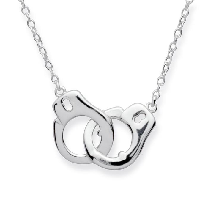 Sterling silver chain in handcuff look