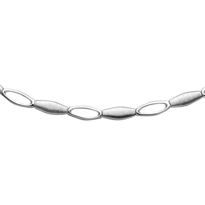 Modern Necklace Sterling Silver Glossy Matt