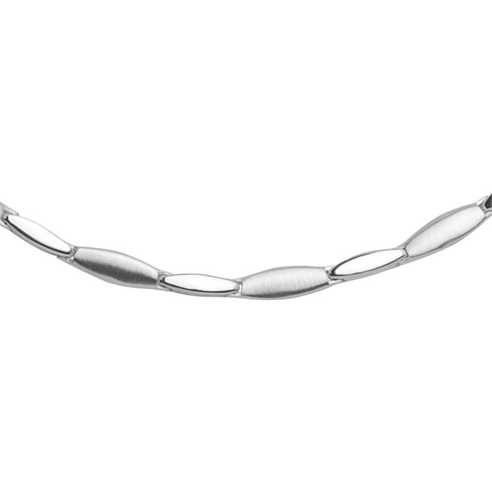 Modern sterling silver necklace matt glossy