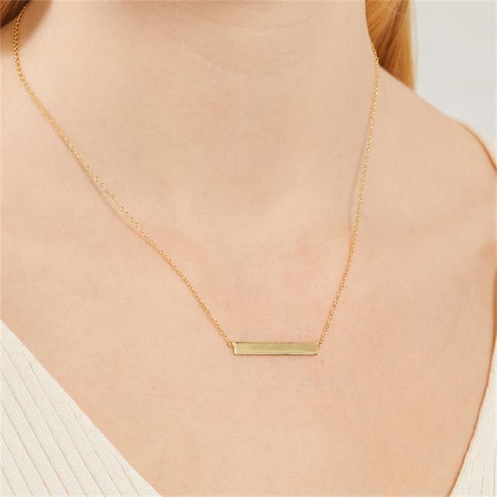 Sterling silver engraving chain gold plated
