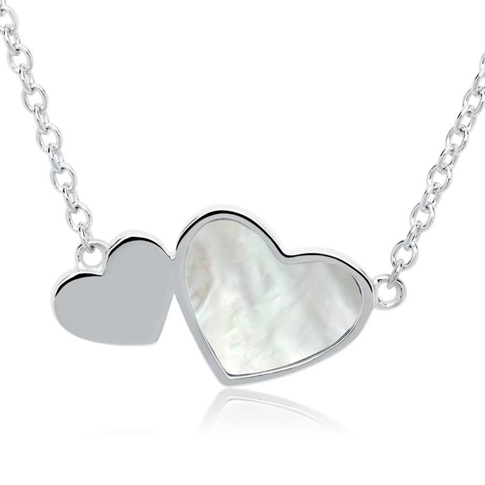 Cadena corazones para mujer de plata 925