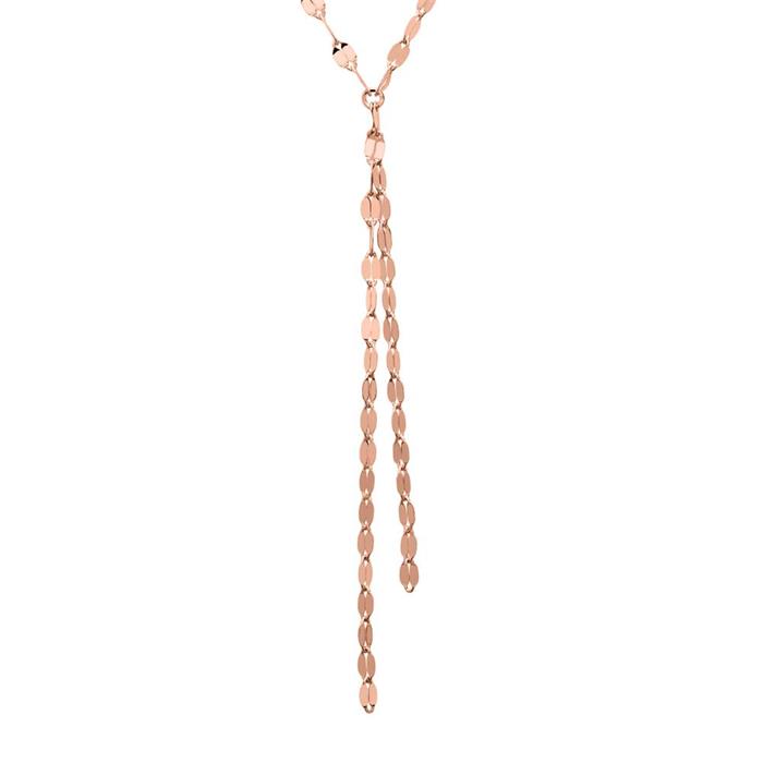 Ketting in 925 sterling zilver rosé verguld