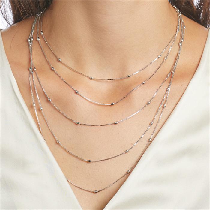 Layer chain in sterling silver