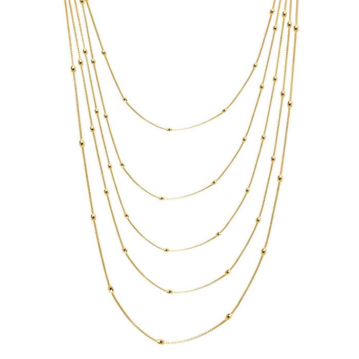 Layer chain in gold-plated sterling silver