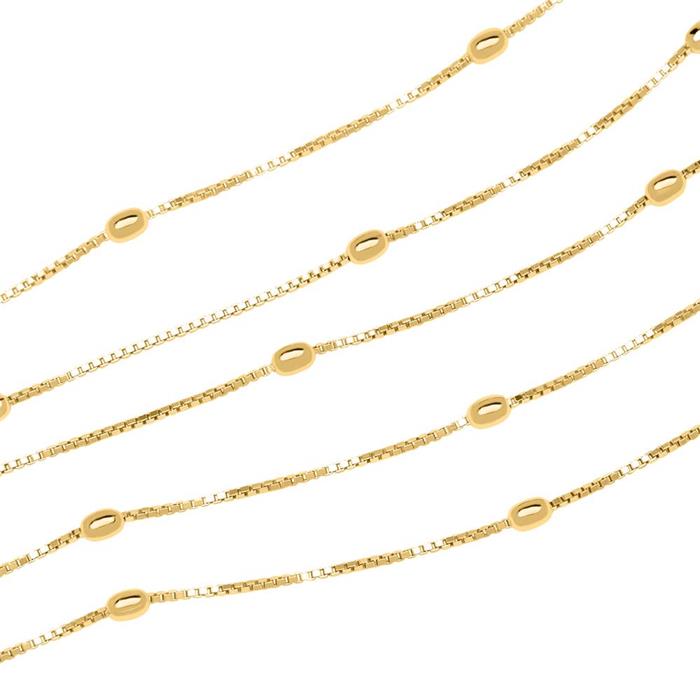 Layer chain in gold-plated sterling silver