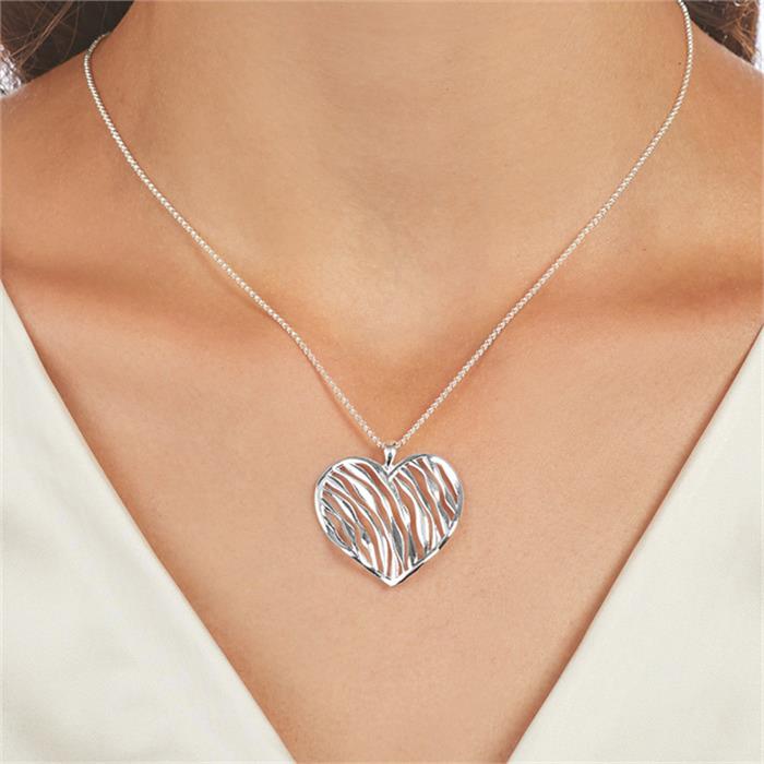 Cadena corazón de plata 925