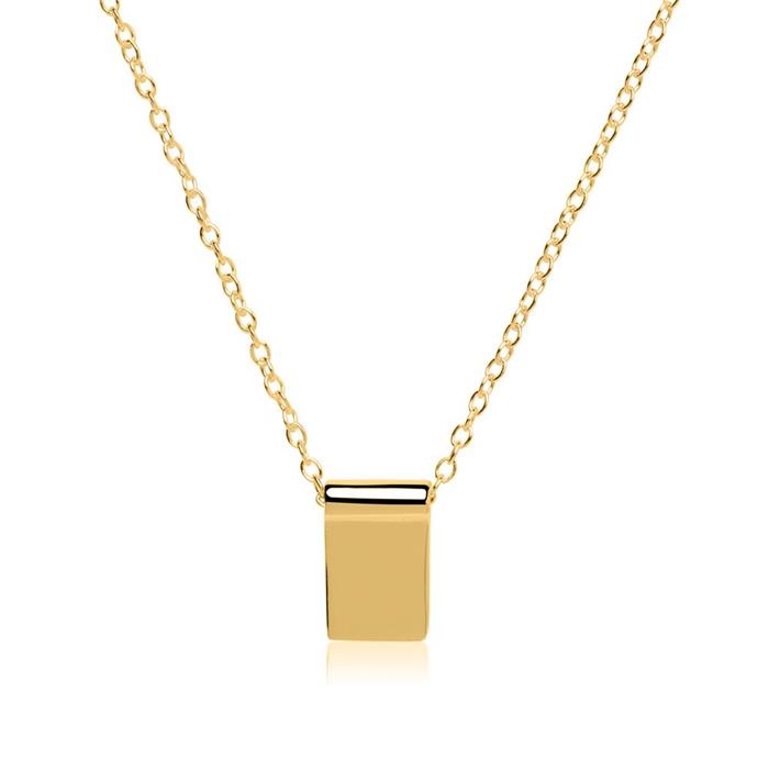 Necklace in gold-plated sterling silver engravable