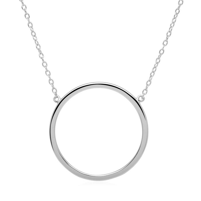 925 sterling silver circular necklace