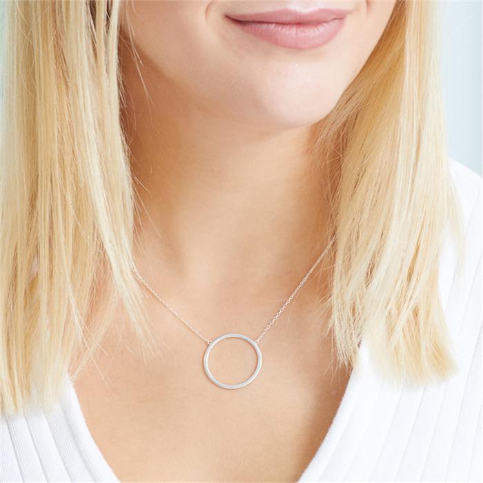 925 sterling silver circular necklace