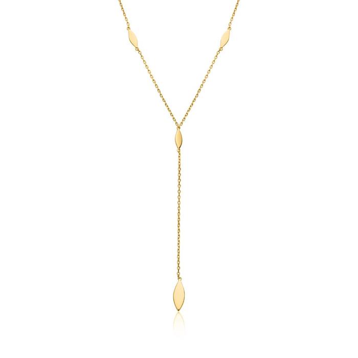 Y-necklace in gold-plated sterling silver