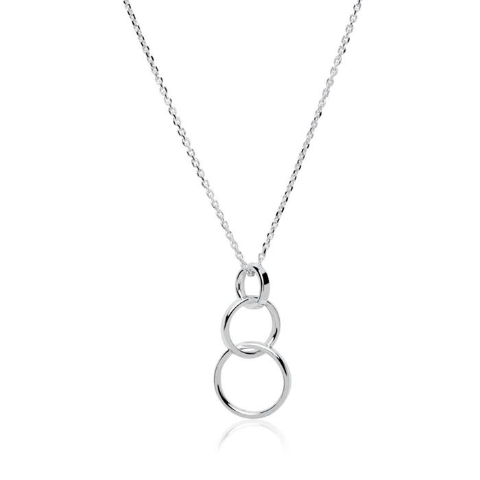 Sterling silver necklace with circle pendant