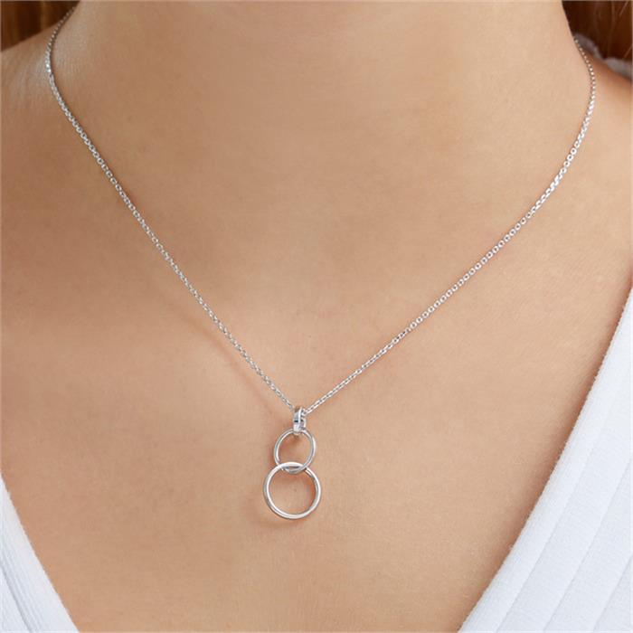 Sterling silver necklace with circle pendant