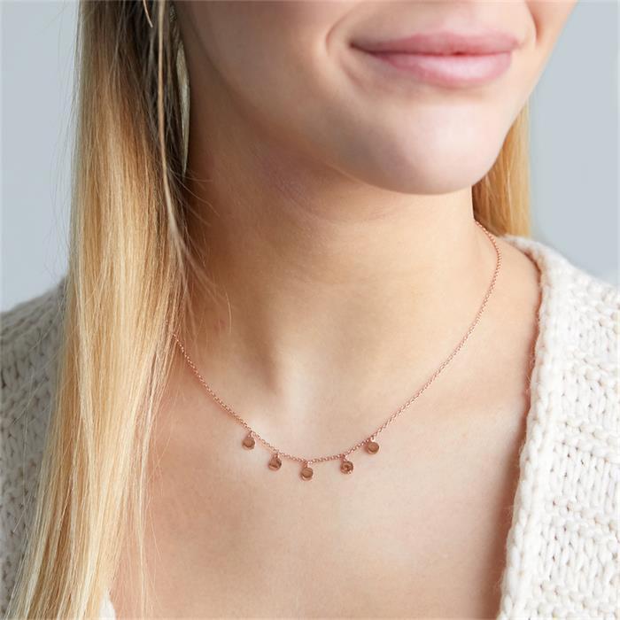 925 sterling zilveren roségoud vergulde dames ketting