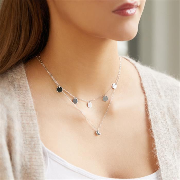 Sterling silver necklace with pendants