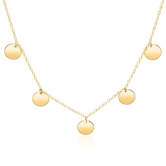 Necklace in gold-plated 925 silver with pendants