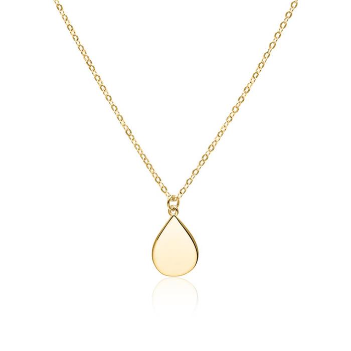 Ladies necklace drops of 925 silver, gold plated