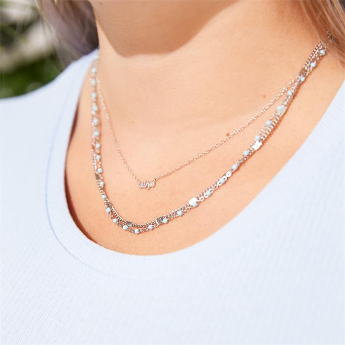 Necklace for ladies in 925 silver with zirconia