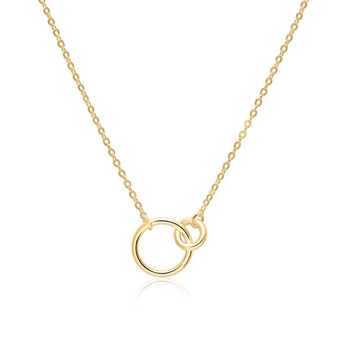 Vergoldete 925er Silberkette Kreise für Damen