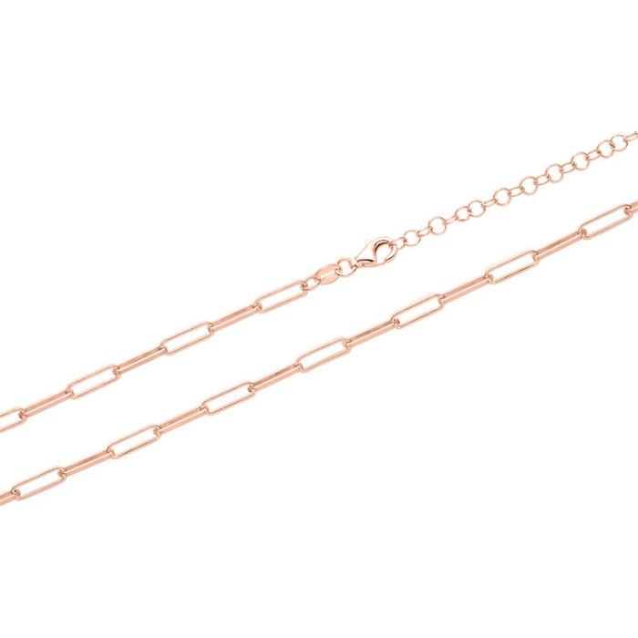 Ladies necklace in rose gold plated sterling silver
