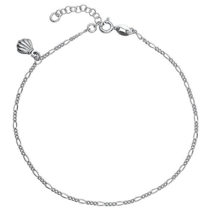 Anklet in sterling sterling silver shell element