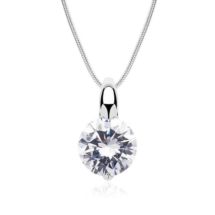Contemporary pendant sterling sterling silver zirconia