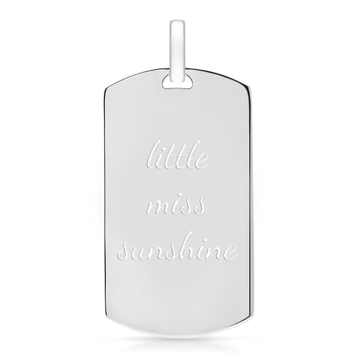 Modern Sterling Silver Dog Tag Engraving Possible