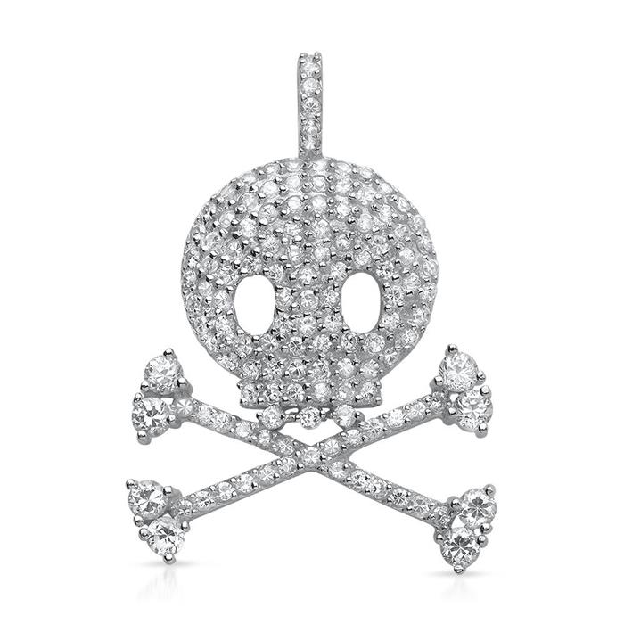 Contemporary sterling silver pirate pendant