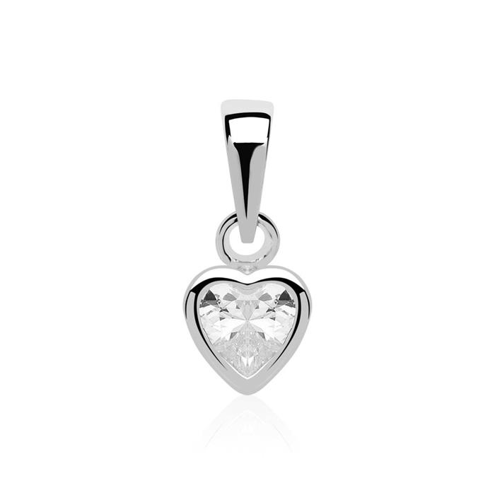 Exclusive sterling silver heart pendant
