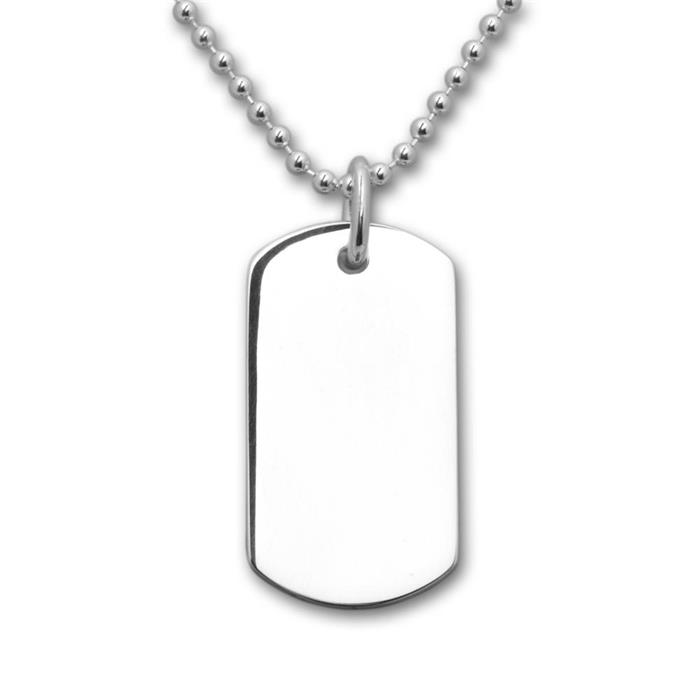 Gravierbares 925 Sterling Silber Dog Tag