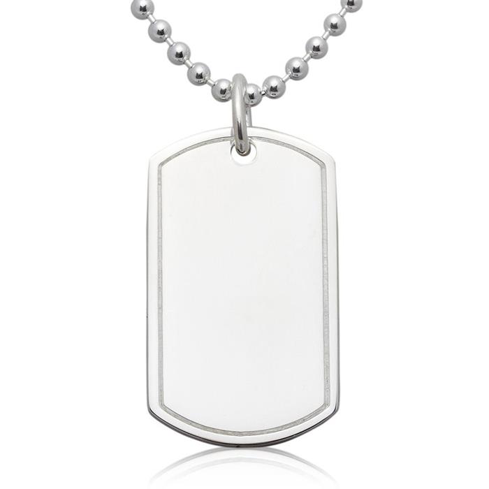 Engravable sterling sterling silver dog tag