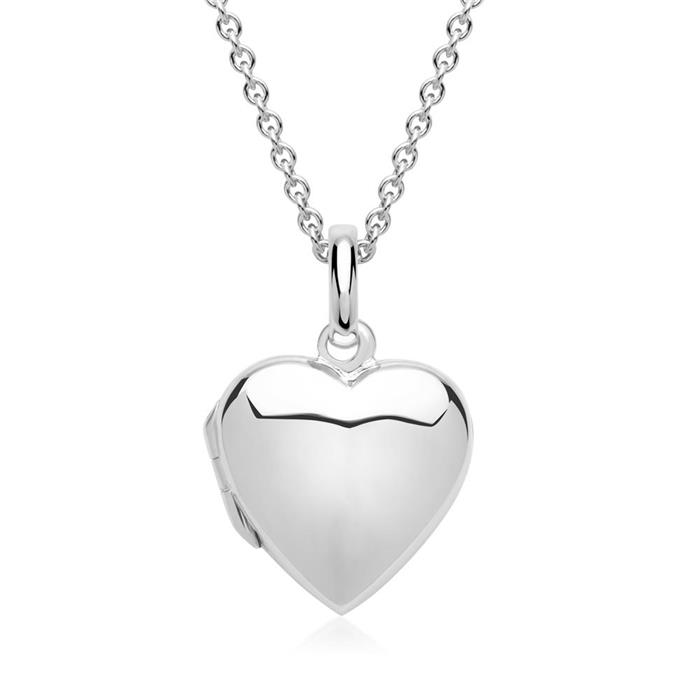 Silver heart locket engraving possible