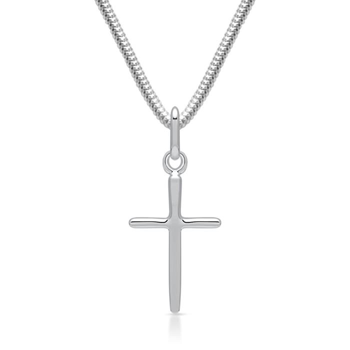 Shiny sterling silver pendant cross