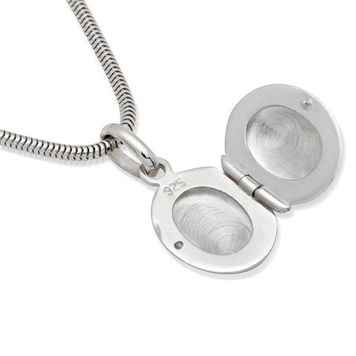 Exclusive sterling silver locket hinged