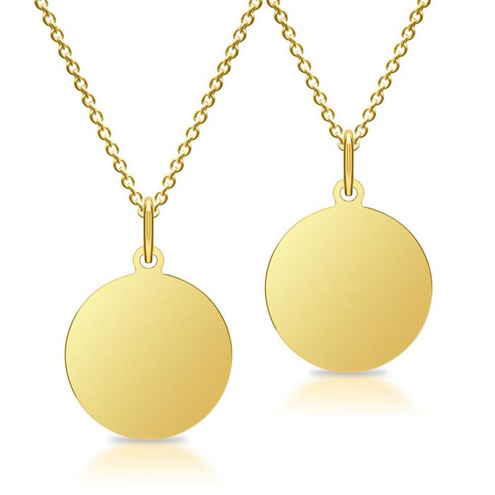 Double gold-plated silver pendant
