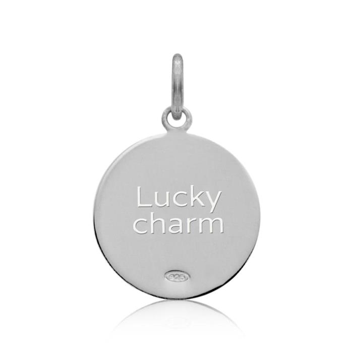 Silver necklace with pendant engraving possible