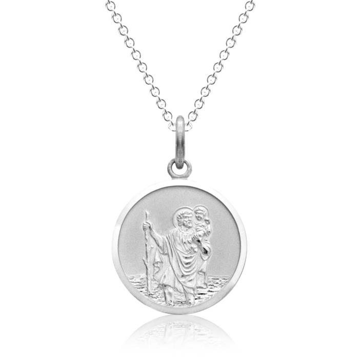 Silver necklace with pendant engraving possible