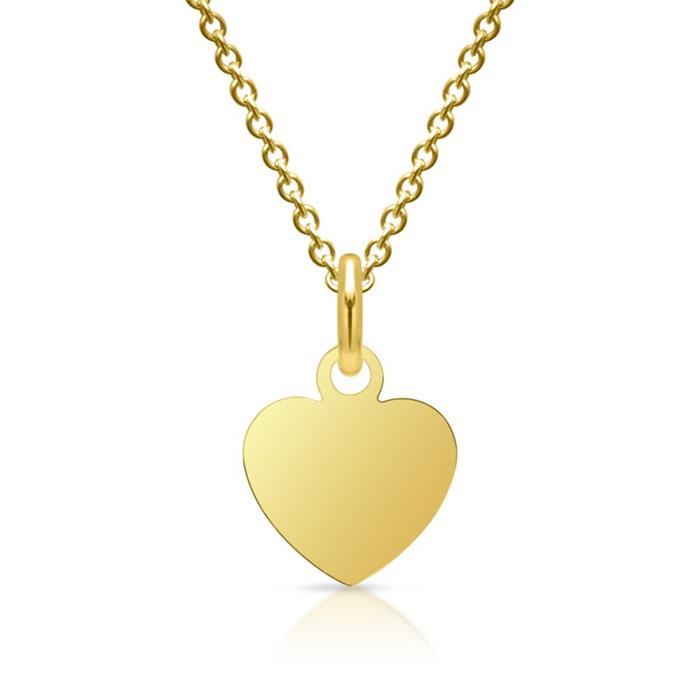 Gold plated silver necklace and pendant engravable