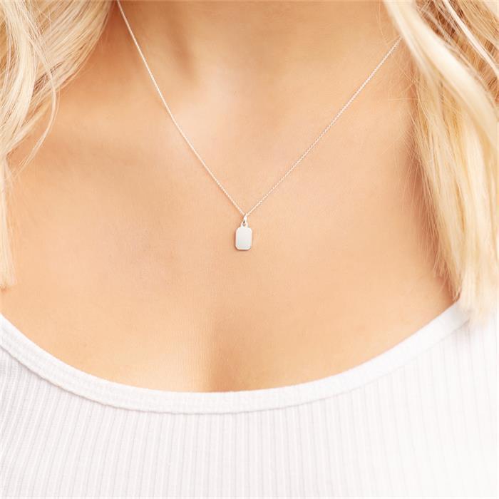 Small sterling silver pendant  necklace engravable