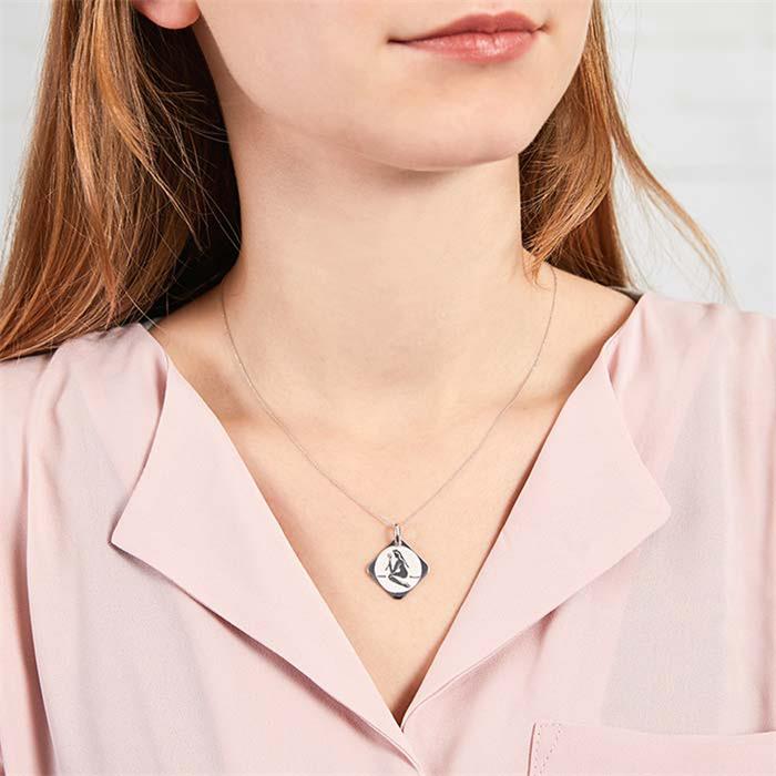 Silver necklace zodiac virgo