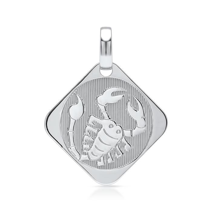 Sterling silver pendant zodiac sign scorpio