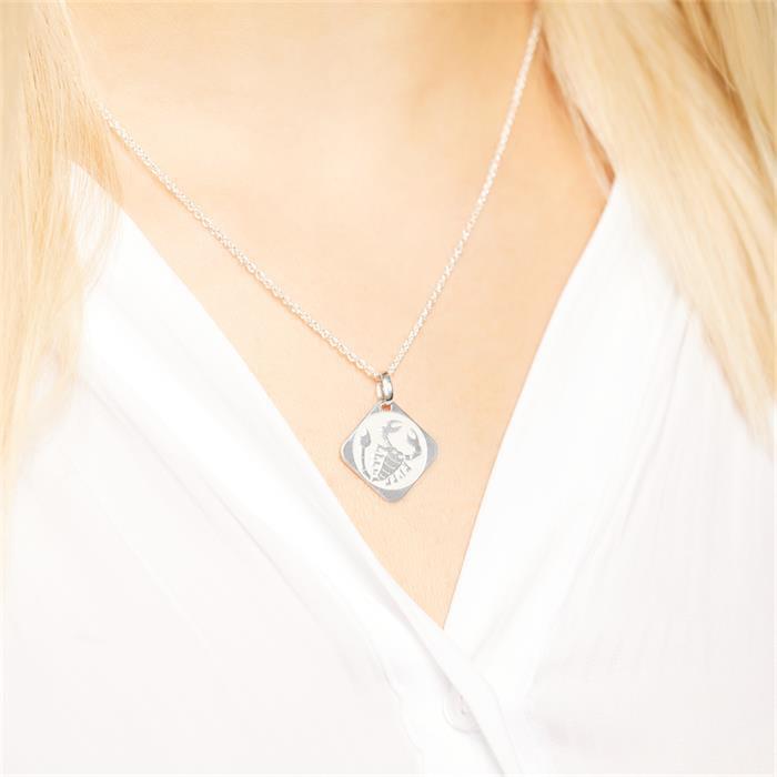 Silver necklace zodiac sign scorpio