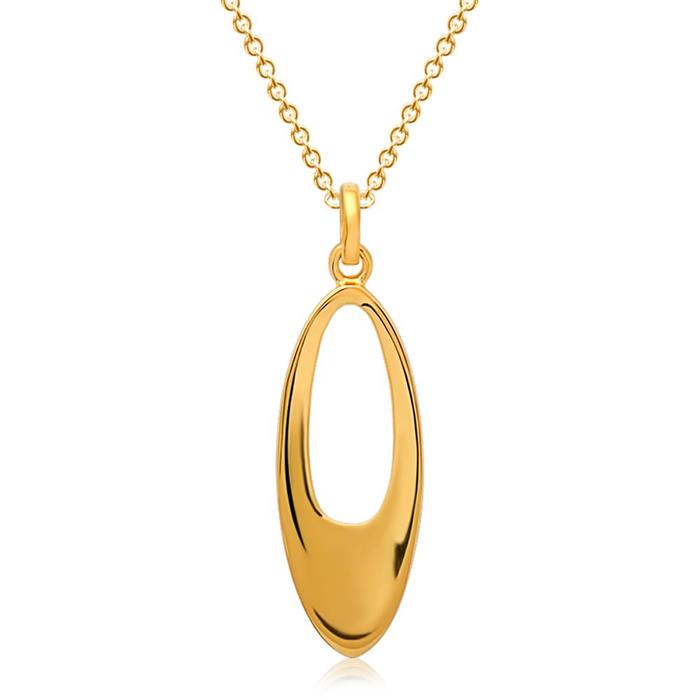 Modern gold-plated silver pendant