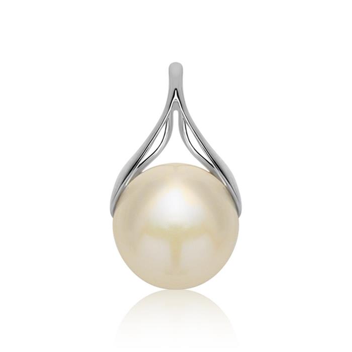 Silver necklace incl. pendant freshwater pearl