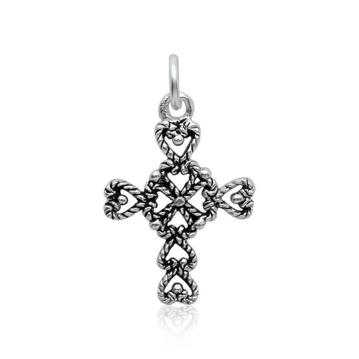 Silver necklace incl. pendant cross