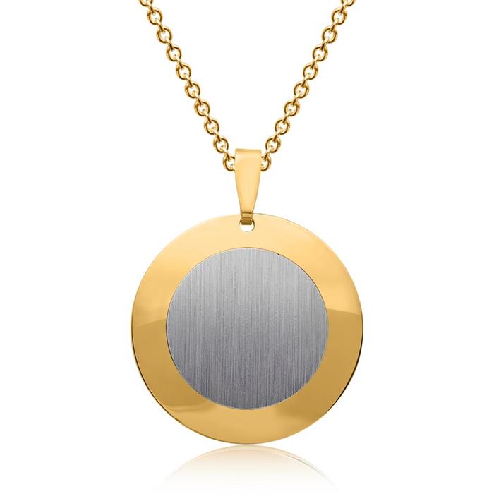 Pendant sterling silver bicolor gold plated