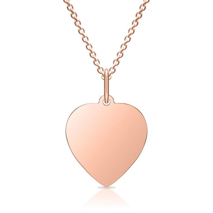 Colgante de plata 925 coraz&#xF3;n rosado