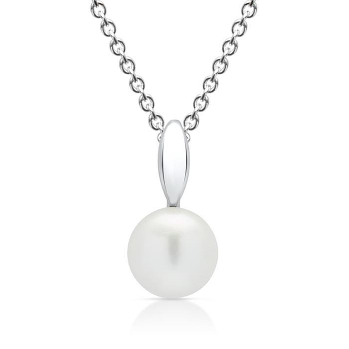 Sterling Silver Necklace With Pearl Pendant