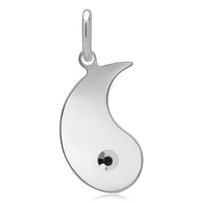 Kettingen met hangers in yin yang symboliek zilver
