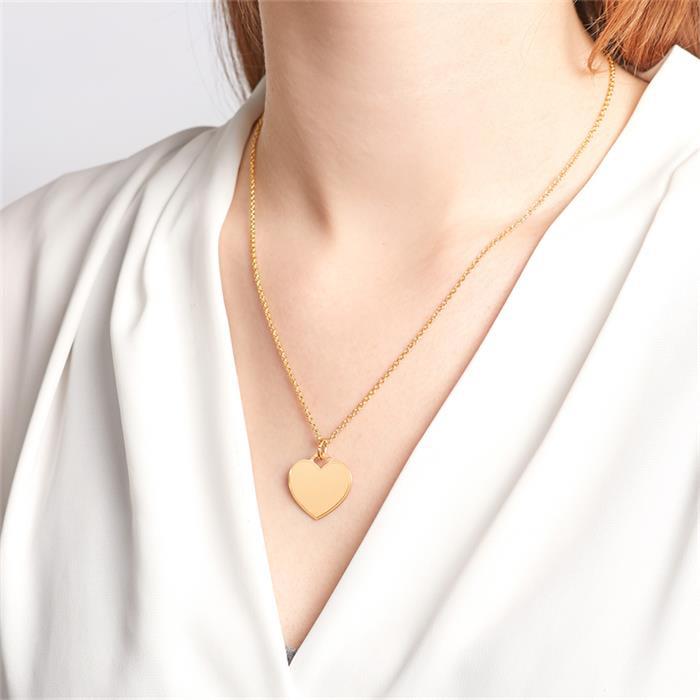 ❤️ Herzkette Herz-Anhänger Silber & Rosegold plattiert Damen-Kette Halskette ❤️