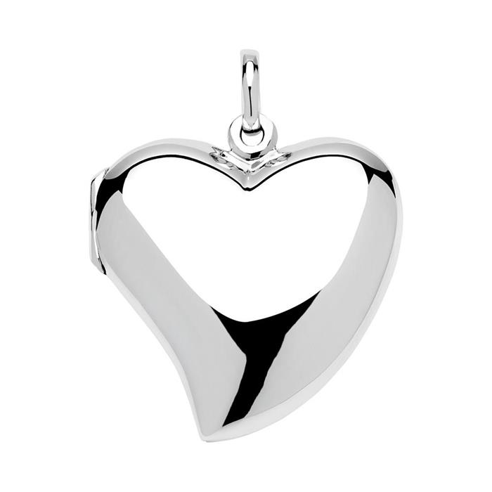 Locket in heart design sterling silver engravable